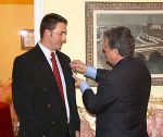 Stephane Allagnon (L) was pinned with the insignia by Palmes officer Marc Mallet. Photo/Special.